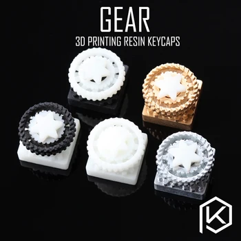 

Novelty Shine Through Keycaps 3d printed print printing pla gear turbo custom mechanical keyboards light Cherry MX compatible