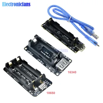 

Dual 18650 16340 Lithium Battery Shield V3/V8 Power Bank Battery Charging Module 5V/3A 3V/1A Micro USB For Raspberry Pi ESP32S