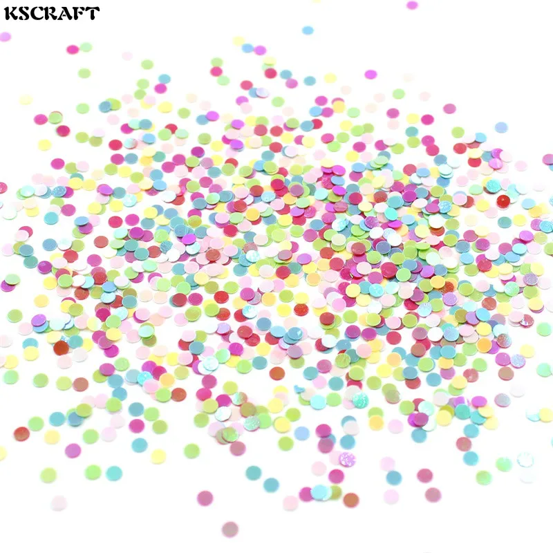 

KSCRAFT 3mm Mixed Colorful Dots Shape Sequins PVC Flat for DIY Card Making Craft Color Collection