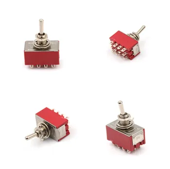 

NEW 6A/125VAC 2A/250VAC 12 Pin 4PDT ON/ON 2 Position Mini MTS-402 Toggle Switch