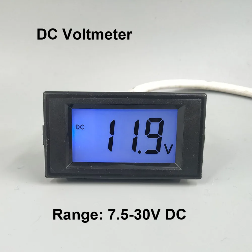 LCD Digital Panel Voltmeter DC 7.5 30V Blue backlingt DC Monitor