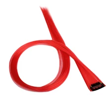 Цветной зажим на волосы прямые наращивание личности панк красный аксессуары для длинных волос- MS