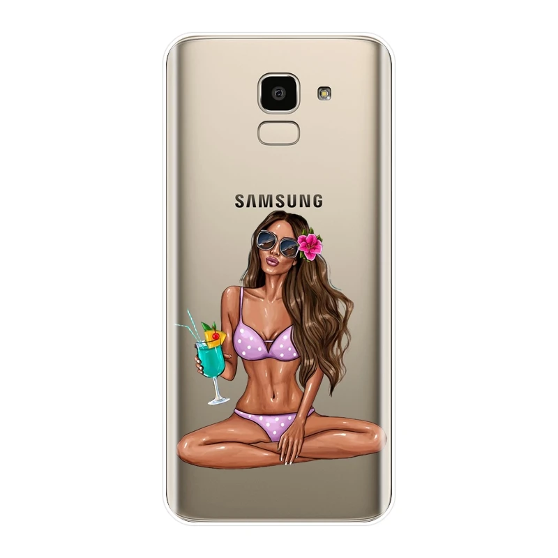 ТПУ для Samsung Galaxy J3 J5 J7 2015 2016 2017 чехол телефона силиконовая задняя крышка девочек J4
