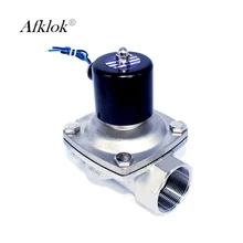 Полива Нержавеющая сталь нормально закрытый 1-1/" электрический клапан 220 v DN40 12 v водяной электромагнитный клапан уплотнение 150 градусов