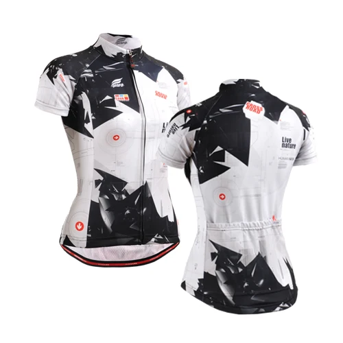 Женская велосипедная Джерси воздухопроницаемая одежда для катания на велосипеде/быстросохнущая велосипедная спортивная одежда Ropa Ciclismo рубашка Топ gear цветы - Цвет: Слоновая кость