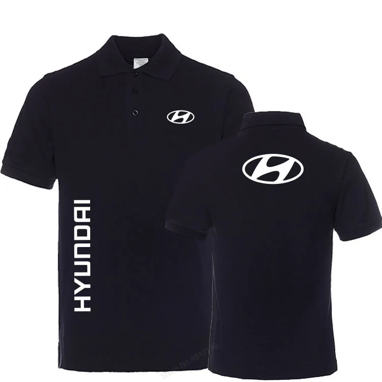 

Men Summer New Brand Cotton Classic Casual Hyundai Polo Shirts Men Business Short Sleeve Stand Collar Tops Polo Shirt