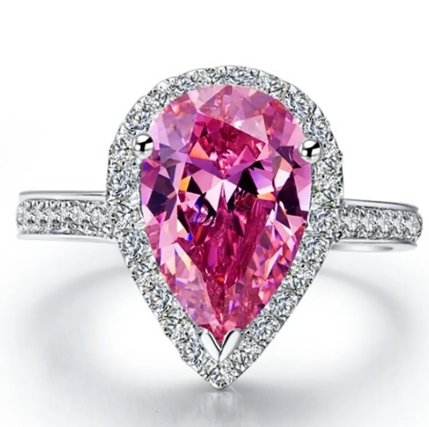 Perfectly Factory Wholesale 3 Carat Pear font b Shape b font SONA Synthetic font b Diamonds
