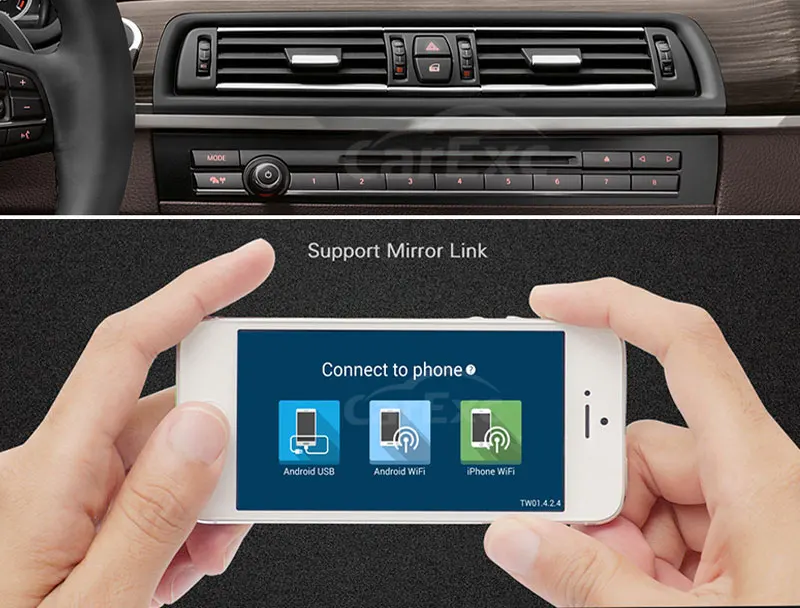 Android 4,4 10,25 дюймов Экран обновление с gps BT навигации Автомобильный dvd-радиоплеер для BMW 5 серия F10 F11 F12 CIC НБТ Системы