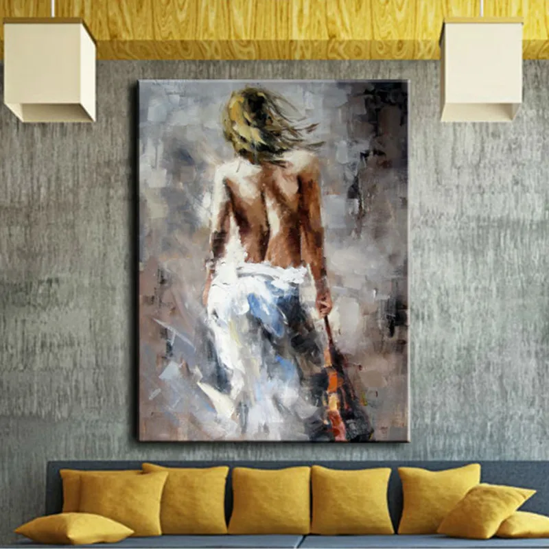 

Professional Artist 100% Handpainted High Quality sexy girl Oil Painting on Canvas Abstract picture wall art for home decor