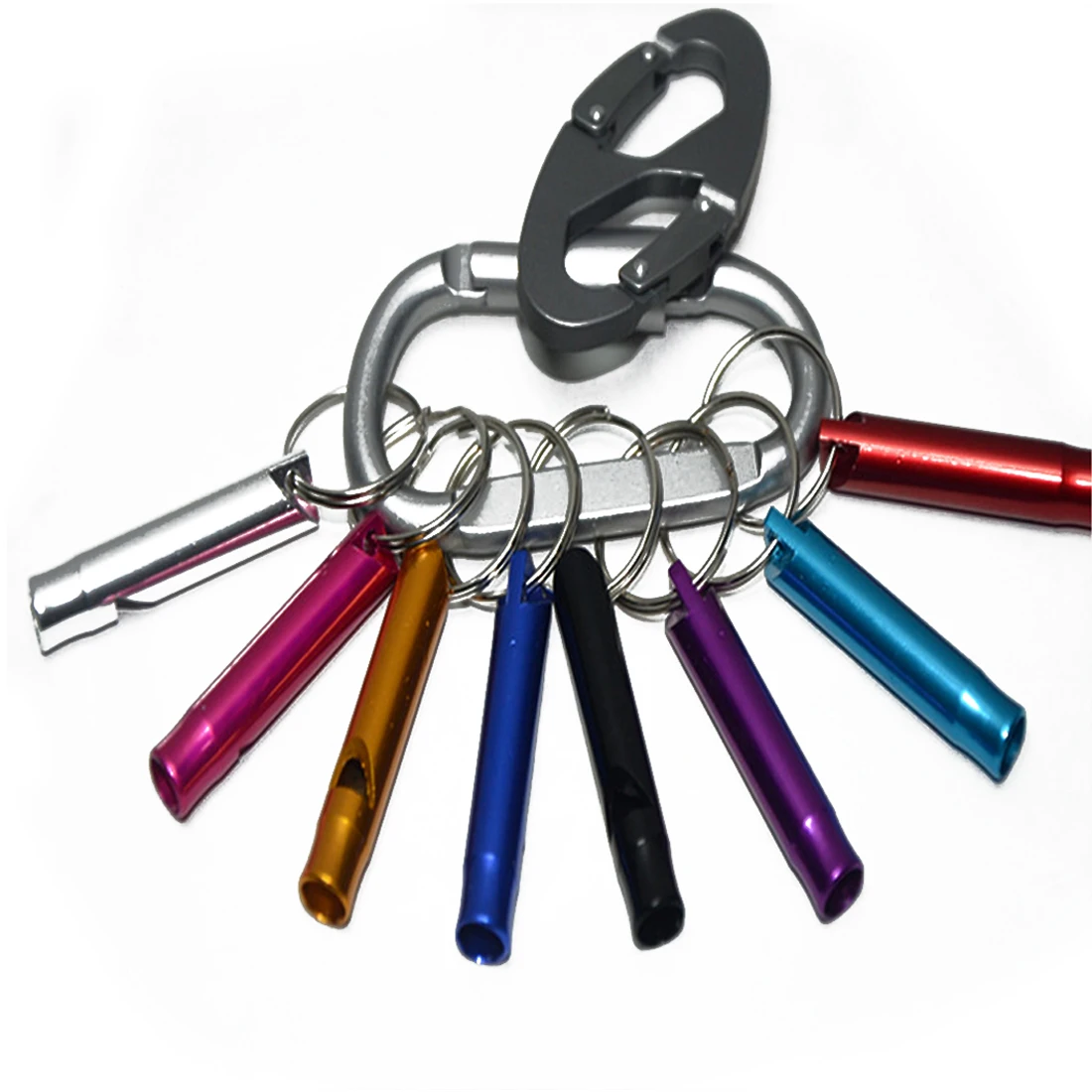 1Pcs Aluminum Emergency Survival Whistle Keychain For Camping Hiking