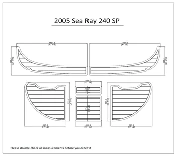 

2005 Sea Ray 240 SP Swim Platform Pad 1/4" 6mm Boat EVA Teak Decking