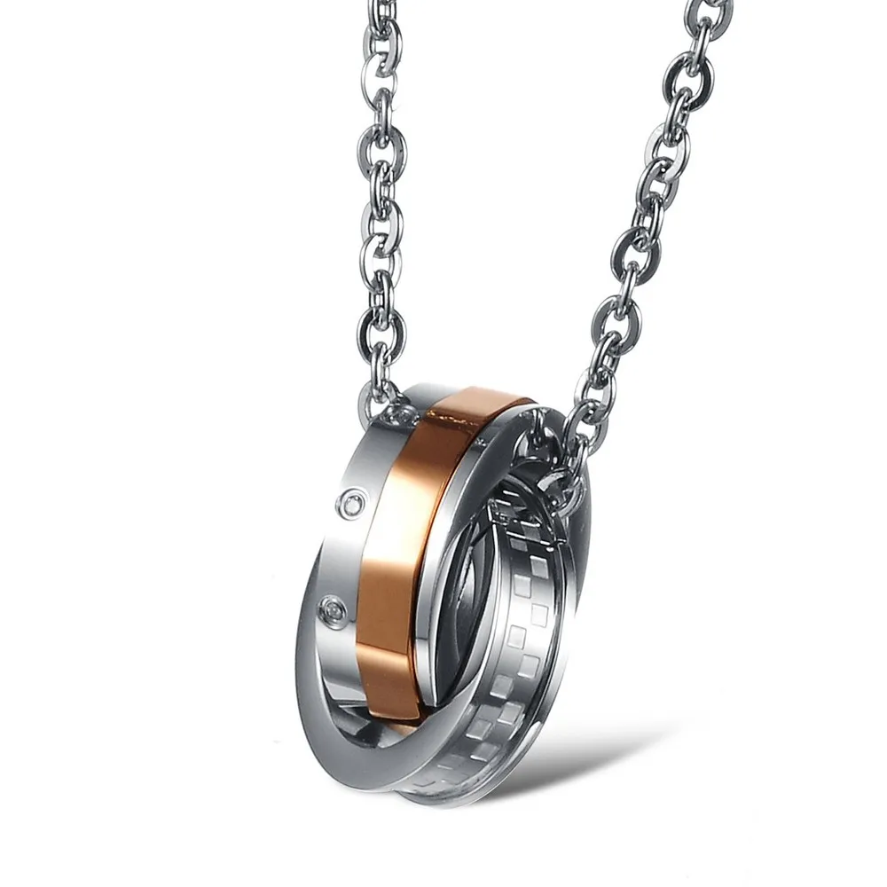Корейский пара ожерелье titanium ожерелья подвески симпатичные ожерелье для пар matching ожерелья для пар gx840