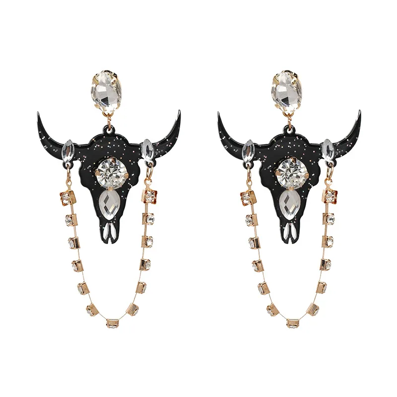 

Bull Head Pendant Drop Earrings For Women Bohemian Fashion Party Elegant Dangle Earrings Jewelry Ear