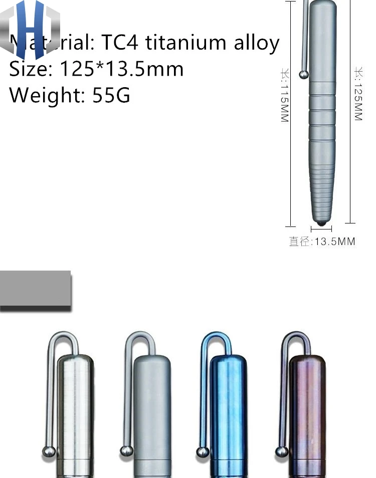 Оригинальная титановая тактическая ручка защита ручка выживания самообороны портативный многофункциональный сломанное окно письма