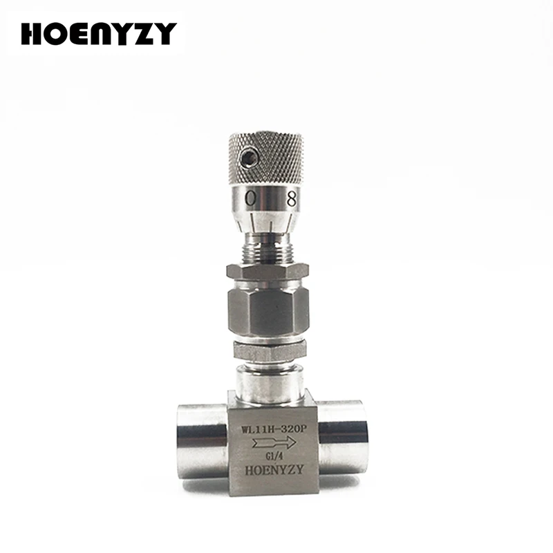 Игольчатый клапан G 1/8 дюйма 1/4 NPT 1/2 из нержавеющей стали 304 микрорегулирующий