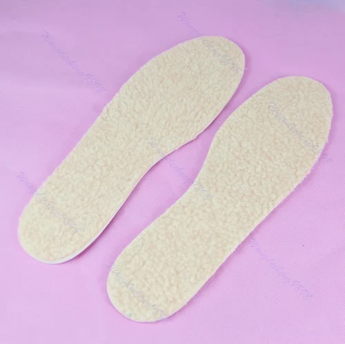 

KLV NEW Comfortable Warm Genuine Sheepskin Insoles Replacement Cut-to-Fit Size 36-45