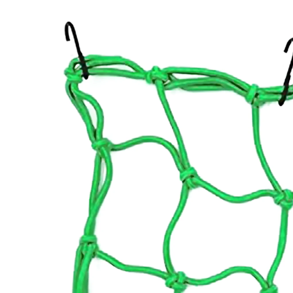 Bungee Motorcycle Helmet Cargo Net 6 Hooks Luggage Package Cargo Net Load Cover Cord Web--Blue