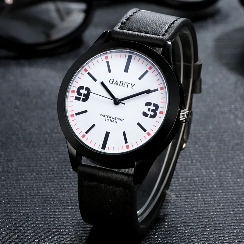 Relogio Masculino 2018 New Fashion Mens Watches Simple Letters Casual Leather Waterproof Quartz Wrist watches Man Clock 3M25 (7)