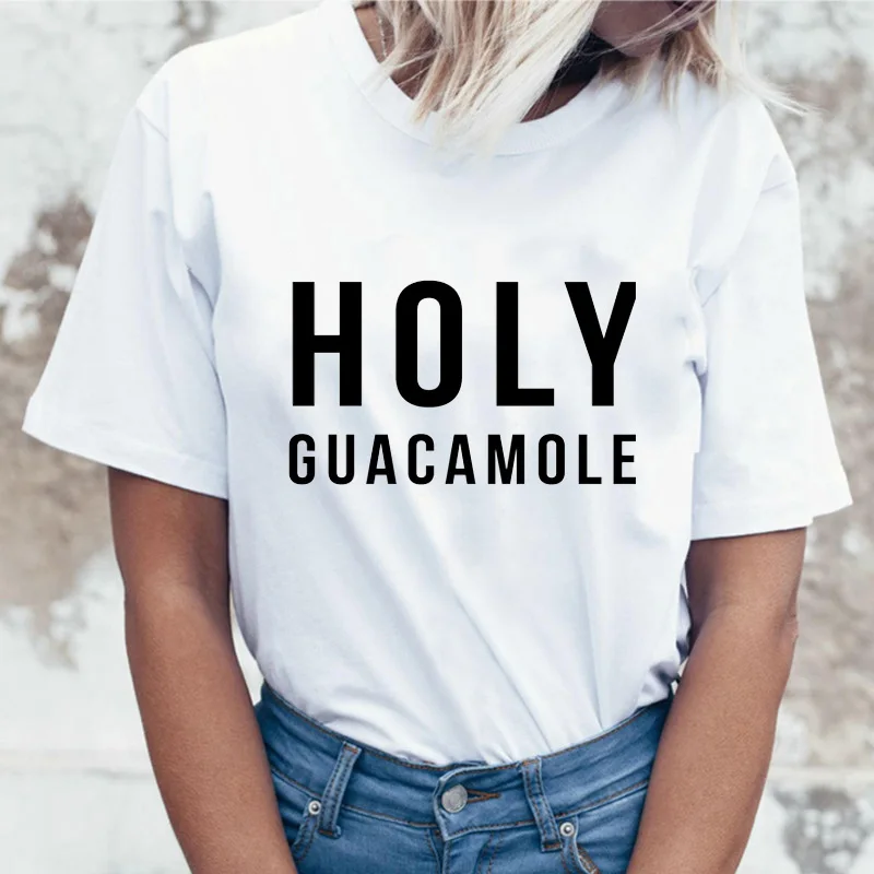 

harajuku holy guacamole letter women tee shirt femme womens clothes shirts women tshirt oversized t-shirt women short sleeve
