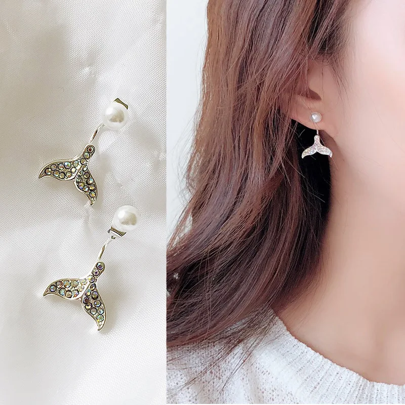 Mermaid Tail Earrings Female Temperament Simple Earrings Fashion Full