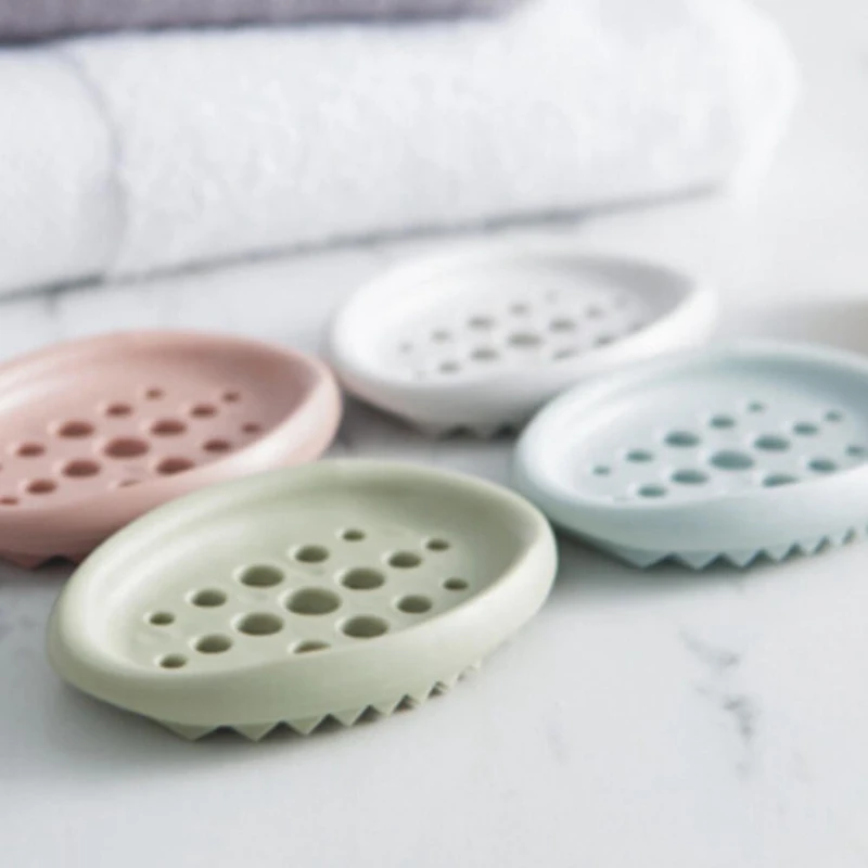 

New Designed Multi-function Creative Silicone Flexible Toilet Soap Holder Plate Bathroom Soapbox Soap Dish