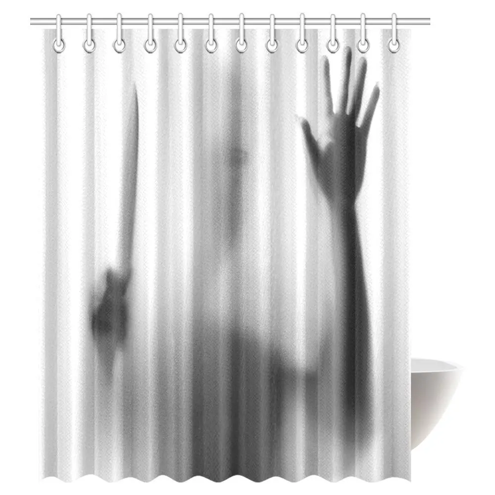Aplysia Halloween Horror Decor Shower Curtain Dangerous Man Behind the