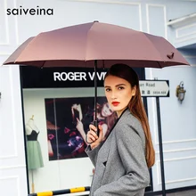 Saiveina automatikschirm männer regenschirme damen regen winddicht frauen regenschirm clear folding Einfache