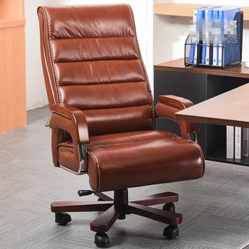 

High Quality Ergonomic Leather Wooden Executive Office Chair Smart Electric Massage Chair Parents/Business Gift bureaustoel