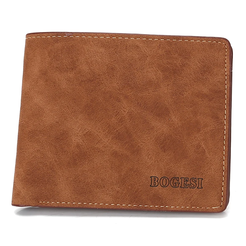 

Brief Men Wallets Hot Sale Male Soft PU Leather Credit Card Holder Wallet 2019 New Arrival Solid Short Slim Casual Purse