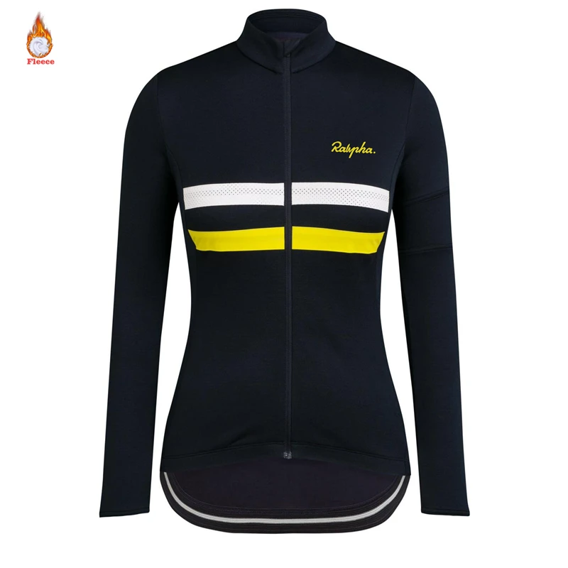 Ralvpha велосипедная майка Pro Team Maillot Ciclismo Mujer Mtb с длинным рукавом Зимняя Теплая Флисовая велосипедная майка для женщин и девушек - Цвет: 1