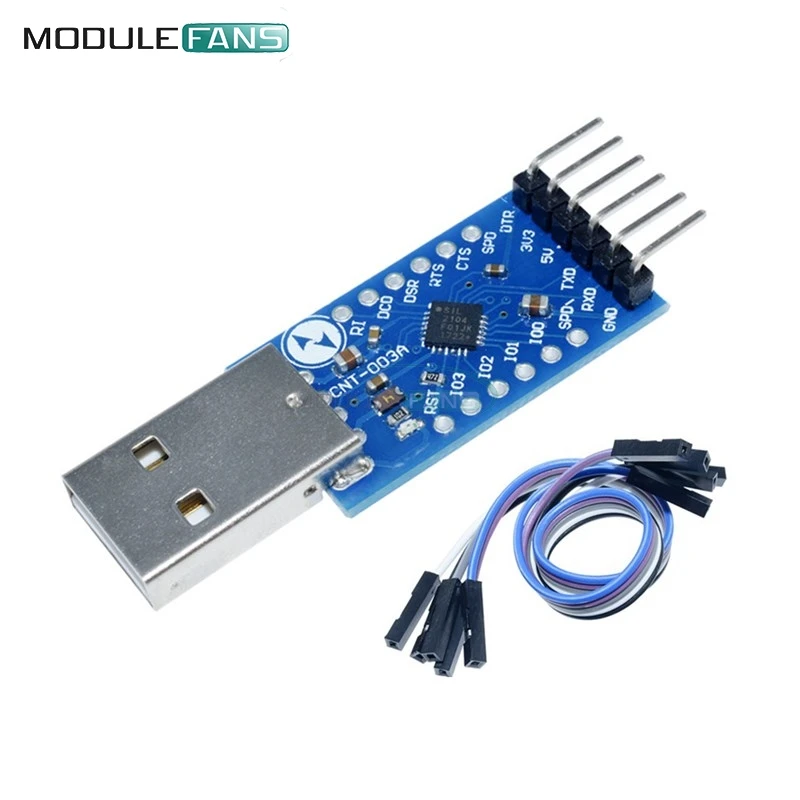 

USB 2.0 to TTL UART 6PIN Module Serial Converter CP2104 STC PRGMR Replace CP2102 With Dupont Cables