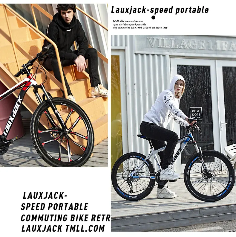 Clearance 24 Speed 26 inch Mountain Bike mountain bike mountain bike steel  dual disc brakes variable road bikes 6