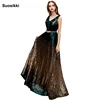 Robe De soirée forme trapèze, élégante tenue De soirée, col en v, paillettes, robe longue, robe De bal, livraison rapide ► Photo 1/6