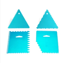 Алюминиевое зубчатое лезвие скребок для масла украшение торта мастикой набор кексов гладкие принадлежности для приготовления кондитерских изделий Sugarcraft скребок резак