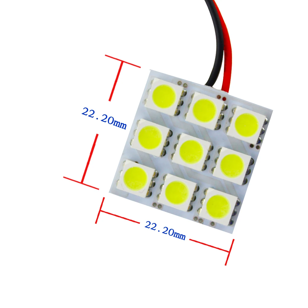 4 шт. T10 9 SMD5050 светодиодный Панель автомобиля электролампочка для внутренних