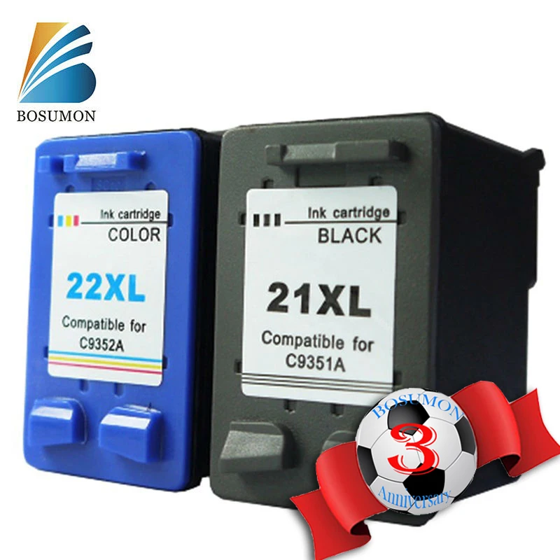 Bosumo 21 22 XL Ink Cartridge Compatible For HP Deskjet 3915 3920 D1530