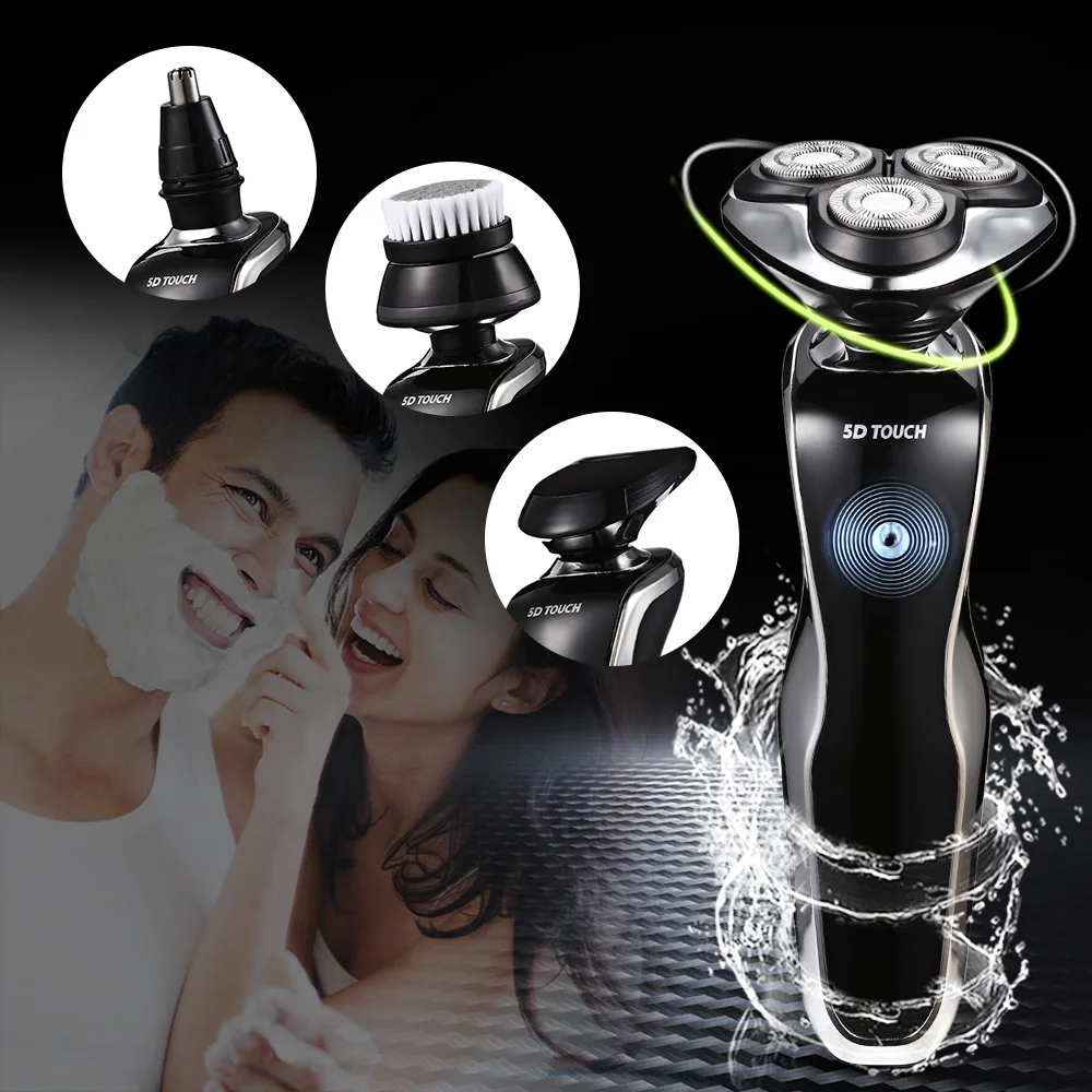 

BS-8003 Multi-Functional 4 In 1 5D Touch Men Electric Shaver Razor Trimmer IP66 Fully Washable Electric Tool For Shaving Beard