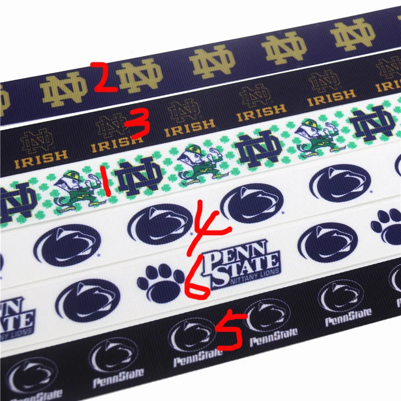 

Team logo sports ribbon hair accessories DIY bow materials 22mm print grosgrain ribbon 7/8" christmas gift packing