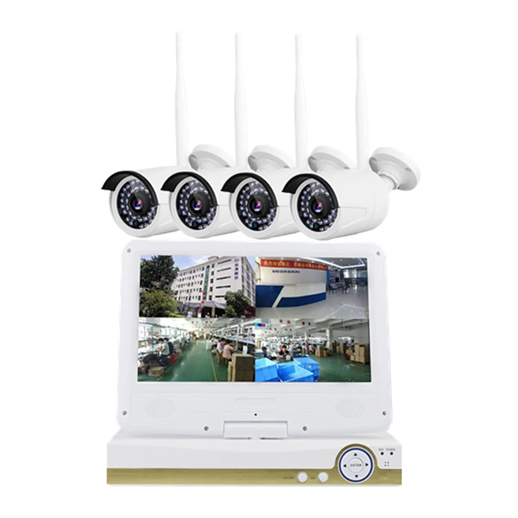 

CWH 960P WiFi IP Camera Security System with LCD NVR 4CH Wireless P2P Outdoor Surveillance Bullet Camera Wifi Kit