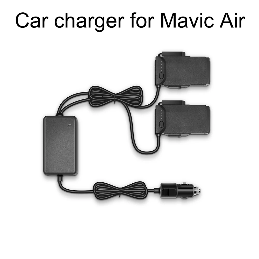 Comprar 1 a 2 cargador de coche para DJI Mavic Air Drone batería con 2 puertos de carga de batería carga rápida viaje transporte cargador exterior