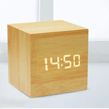 Wood Mini Digital Sound Control Clock