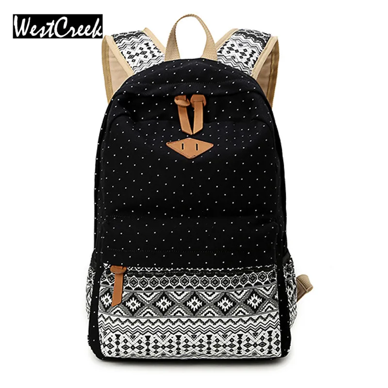 0 : Buy Canvas Printing Backpack Women Cute School Backpacks for Teenage Girls ...