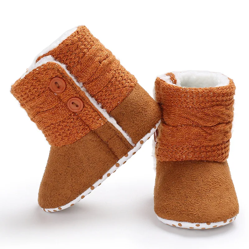 Зимние теплые бархатные ботинки для маленьких мальчиков; нескользящие зимние ботинки на мягкой подошве для новорожденного мальчика 0-18 месяцев