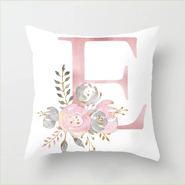 Pillow Letters Pink Floral Decorative Cushions Pillowcase Polyester Cushion Cover Throw Pillow Sofa Decoration Pillowcover 40835 Pillow Letters Pink Floral Decorative Cushions Pillowcase Polyester Cushion Cover Throw Pillow Sofa Decoration Pillowcover 40835