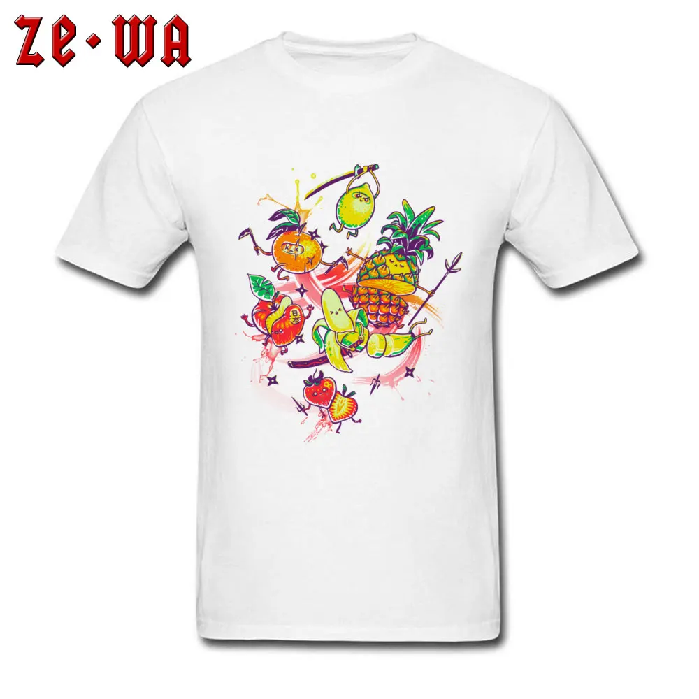 Fruit Salad Fashionable Summer/Autumn 100% Cotton Round Collar Mens Tops Shirt Top T-shirts Newest Short Sleeve Top T-shirts Fruit Salad white