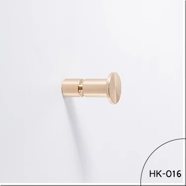 Крючок Твердый латунный настенный вешалка для одежды крючок настенный крючок для халатов в ванную аксессуар вешалка латунный материал - Цвет: HK-016
