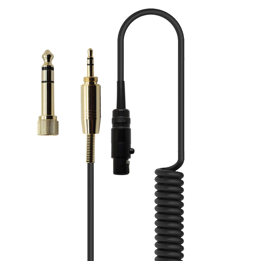 POYATU Headphone Cable For AKG Q701 K702 K267 K712 K141 K171 K181 K240 MK II K271MKII Flexible Coiled Cable With 6.35mm Adapter  (7)
