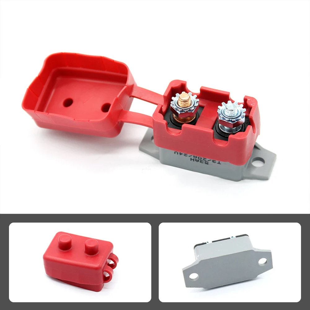 

12V Circuit Breaker Cover Dual Battery Fuse Automatic Auto Reset 20A Waterproof Circuit Breaker for Car Boat ship