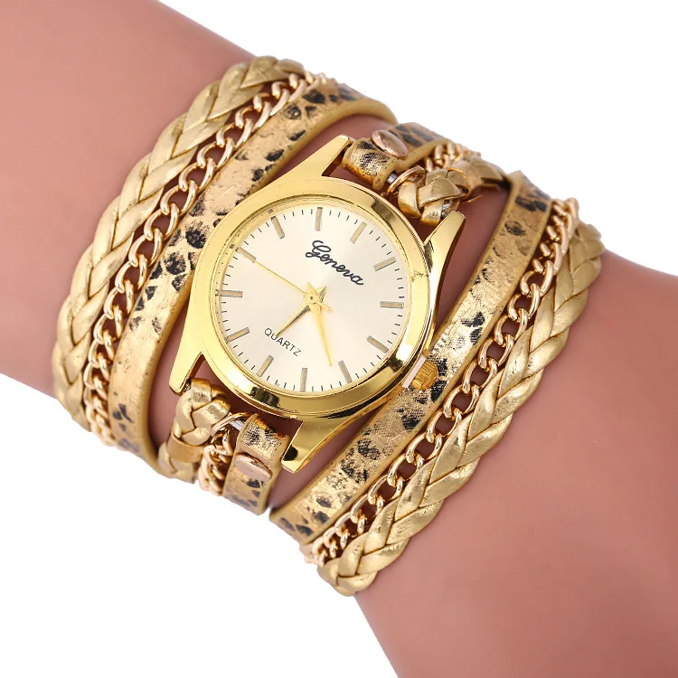 

Snakeskin GENEVA Coiled Bracelet quartz women watch Relogio Feminino casual Fashion 2018 hot