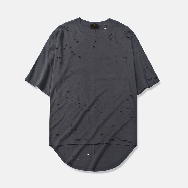 QoolXCWear, новинка, Мужская Весенняя футболка с неровными дырками, Мужская футболка в стиле хип-хоп, летняя футболка с коротким рукавом, Мужская футболка, Топ